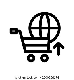 global market icon or logo isolated sign symbol vector illustration - high quality black style vector icons
