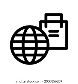 global market icon or logo isolated sign symbol vector illustration - high quality black style vector icons
