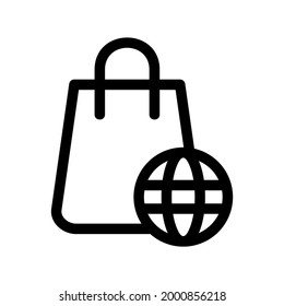 global market icon or logo isolated sign symbol vector illustration - high quality black style vector icons

