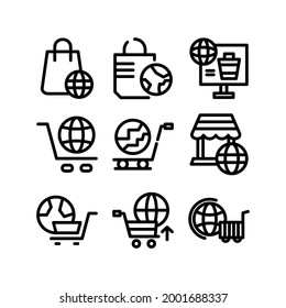 global market icon or logo isolated sign symbol vector illustration - Collection of high quality black style vector icons
