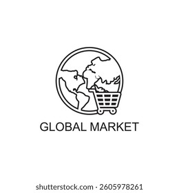 global market icon , marketing icon