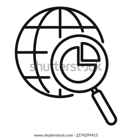 Global market icon outline vector. Target segment. Business share