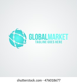 Global Market Logo 02 available in vector/illustration