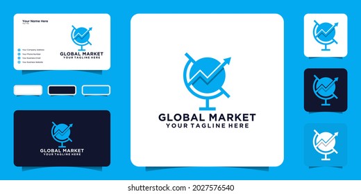 global market logo and business card design inspiration