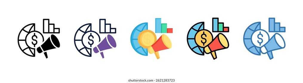 Elemento de icono de marketing global para diseño