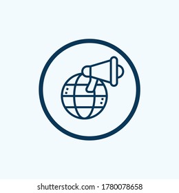 global marketing icon isolated on white background from advertisement collection. global marketing icon trendy and modern global marketing symbol for logo, web, app.