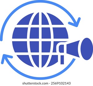 Global Marketing Icon Mixed Vector Illustration