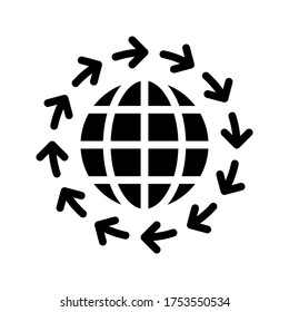 global marketing icon. vector illustration. icon global market. editable. eps 10