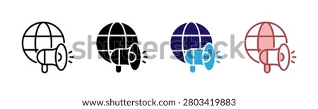 Global Marketing Icons, Multi Style Icon Set