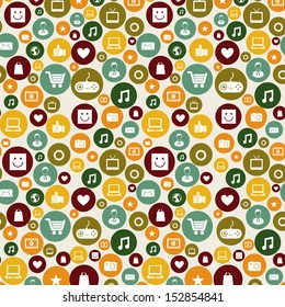 global marketing icons over beige background vector illustration  