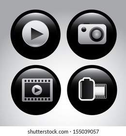 global marketing icons over gray background vector illustration  