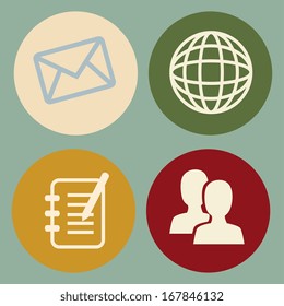 global marketing icons over green background vector illustration  