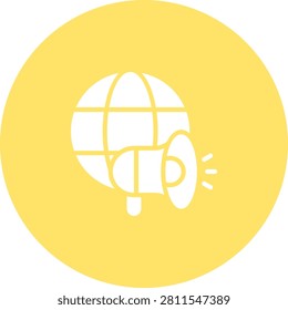 Global Marketing Icons, Solid Style Graphic Element
