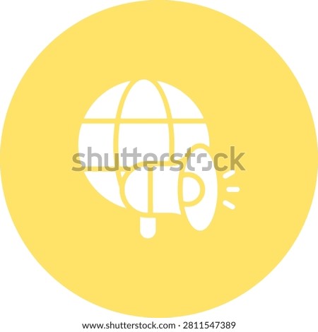 Global Marketing Icons, Solid Style Graphic Element