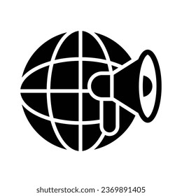 Global Marketing Vector Glyph Icon For Personal And Commercial Use.
