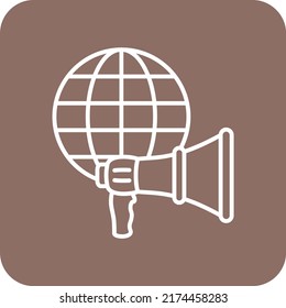 Icono del vector de marketing global. Se puede usar para imprimir, móviles y aplicaciones web.