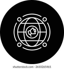Global Marketing vector icon. Can be used for printing, mobile and web applications.