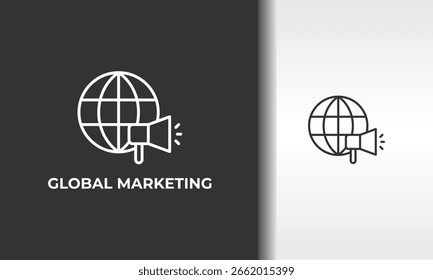 Global Marketing Vector, Icon Or Logo Sign Isolated Symbol Illustration