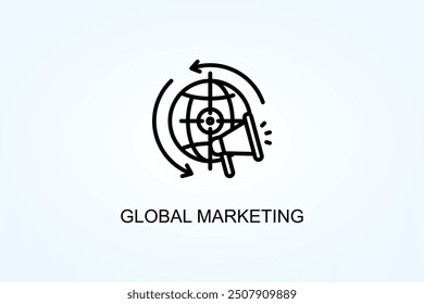Global Marketing Vector Or Logo Sign Symbol Illustration