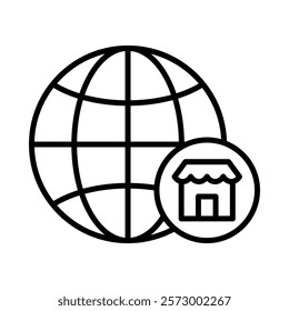 Global Markets Icon Element For Design