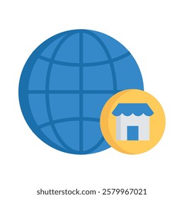 Global Markets Icon Element For Design