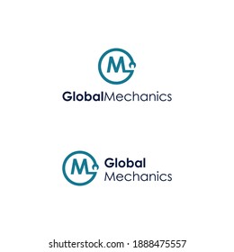 Global Mechanics Logo Vector Tech