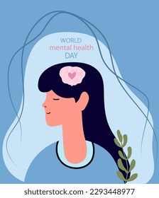 Global Mental Health Day plays a vital role in promoting comprehensive well-being. Mental disorders can profoundly affect feelings, thought patterns, actions, and interpersonal connections. Vector.