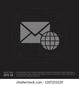 Global Message Icon - Black Creative Background - Free vector icon