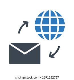global message vector glyph color icon 