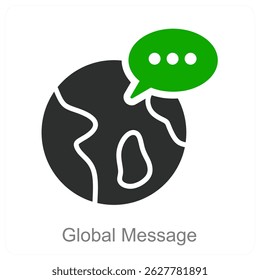 Global Message vector icon concept design