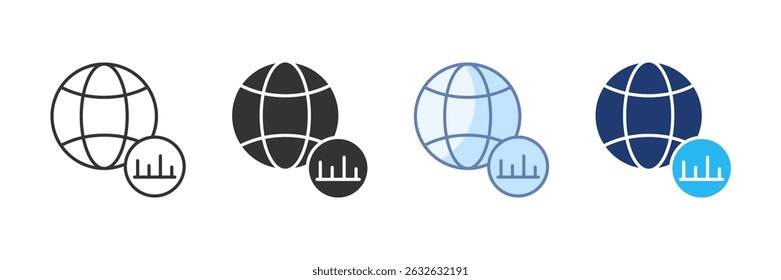 Global Metrics Icon Set Multiple Style Collection
