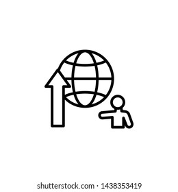 global migration outline icon. element of migration illustration icon. signs, symbols can be used for web, logo, mobile app, UI, UX
