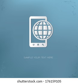 Global mobile symbol,vector