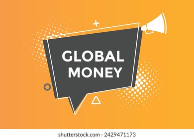 Plantillas de banner web de botón de dinero global. Ilustración vectorial 