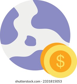 A global money flat icon design