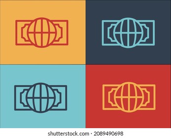 Global Money Logo Template, Simple Flat Icon of business,money,global