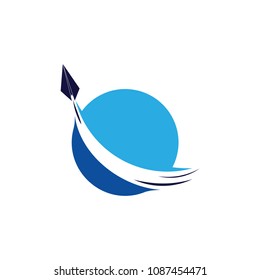 global movement symbol fast design logo