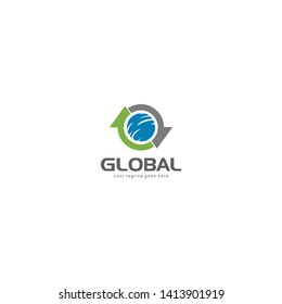 Global Nature Logo Design Concept