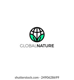 Diseño de logotipos de Naturaleza global. Guardar Logotipo de Earth