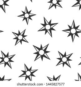 Global navigation icon seamless pattern background. Compass gps vector illustration on white isolated background. Location discovery business concept.
