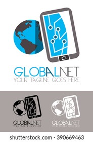 Global Net is a modern and elegant logo. It represents the planet earth being watched by the screen of a phone where we see the image magnified.
Is a logo usable in multiple companies and businesses.
