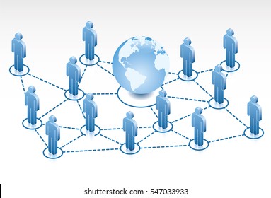 3d Blue People On Virtual Web Stock Illustration 62420425 | Shutterstock