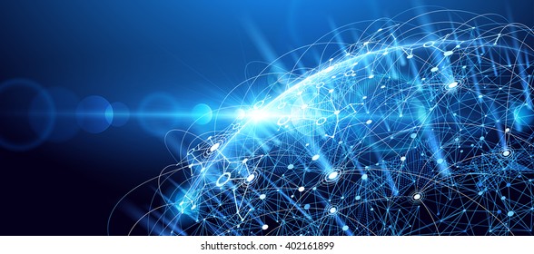 Global network background - Shutterstock ID 402161899
