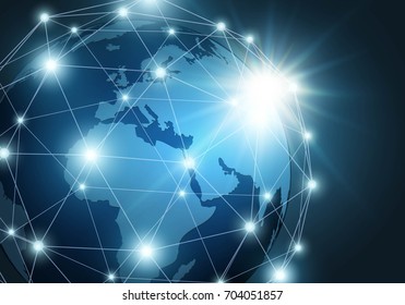 Global Network Background Stock Vector (Royalty Free) 704051857