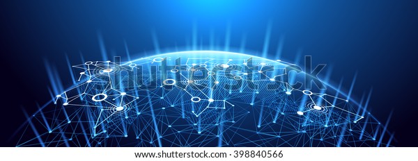 グローバルネットワークの背景 のベクター画像素材 ロイヤリティフリー