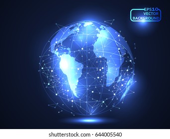 Global network background business from concepts series.