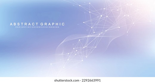 Global network background. Social network communication in the global business concept. Big data visualization. Internet technology. Vector illustration