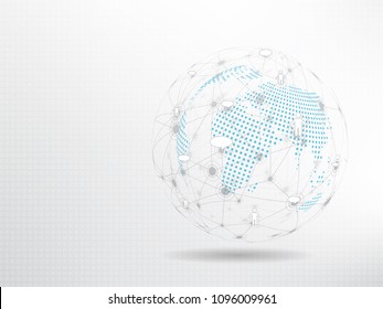 Global network background.Social media connection concept.