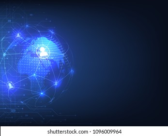 Global network background.Social media connection concept.