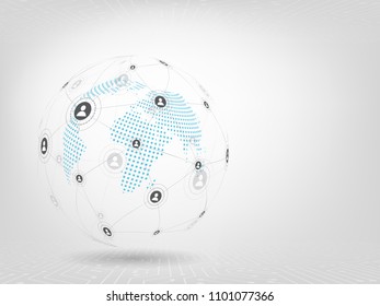 Global network background.Social media connection concept.